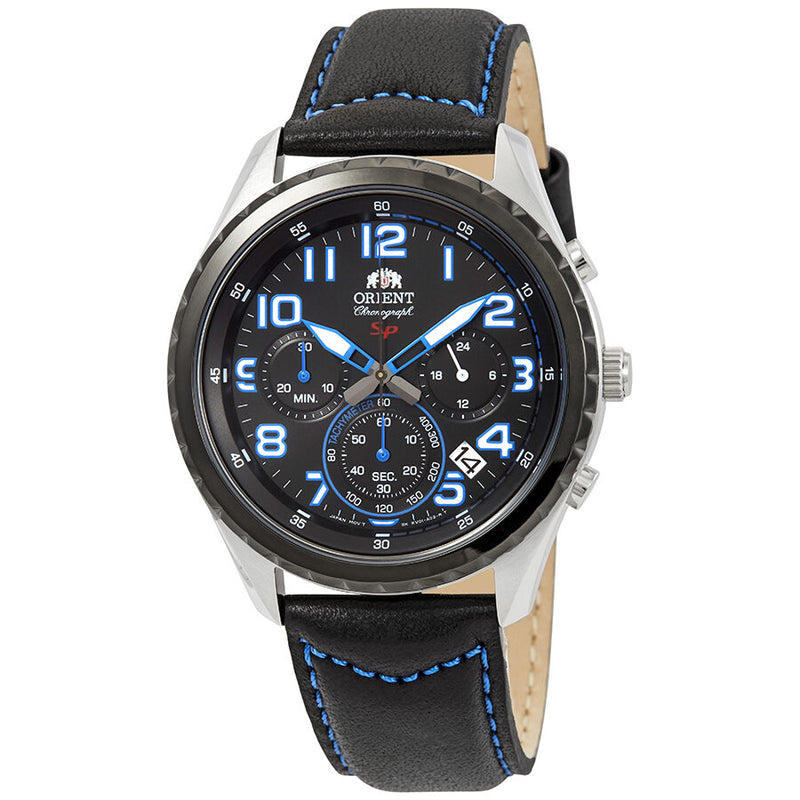 Orient Sporty Chronograph Black Dial Men's Watch #FKV01004B - Watches of America