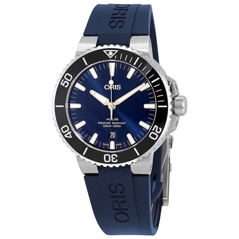 Oris Aquis Automatic Blue Dial Men's Watch 733-7730-4135BLRS#01 733 7730 4135-07 4 24 65EB - Watches of America
