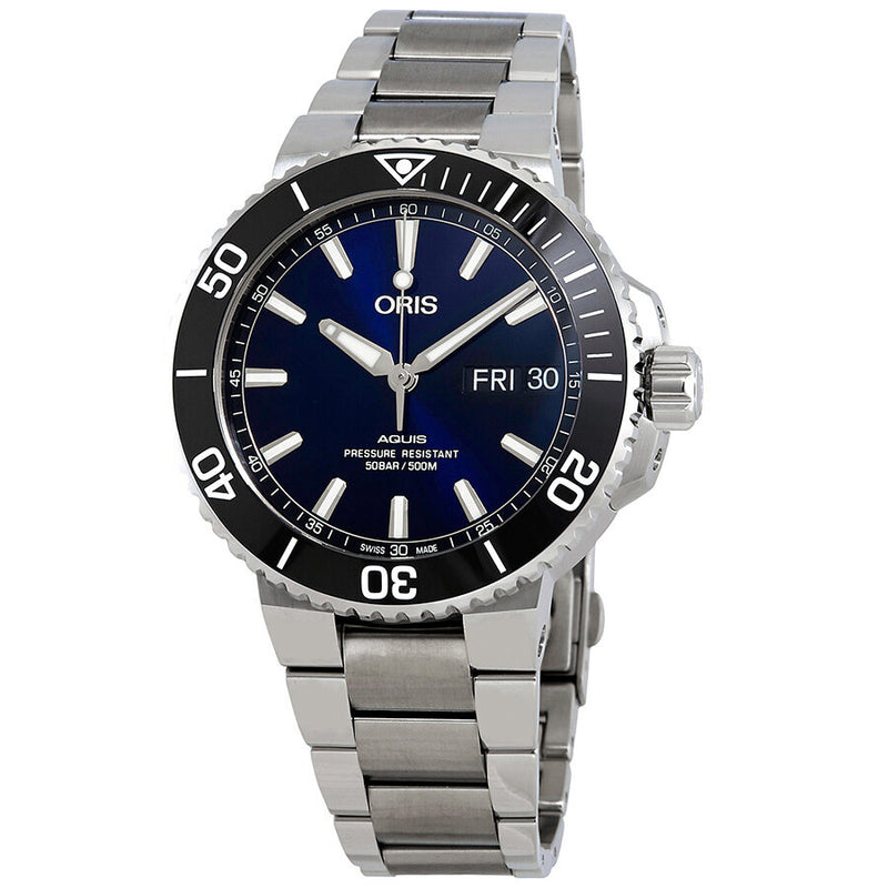 Oris Aquis Big Day Date Automatic Men's Blue Dial Watch #01 752 7733 4135-07 8 24 05PEB - Watches of America