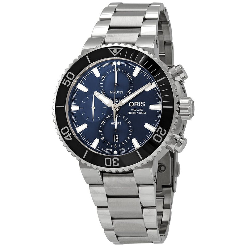 Oris Aquis Chronograph Automatic Blue Dial Men's Watch #01 774 7743 4155-07 8 24 05PEB - Watches of America