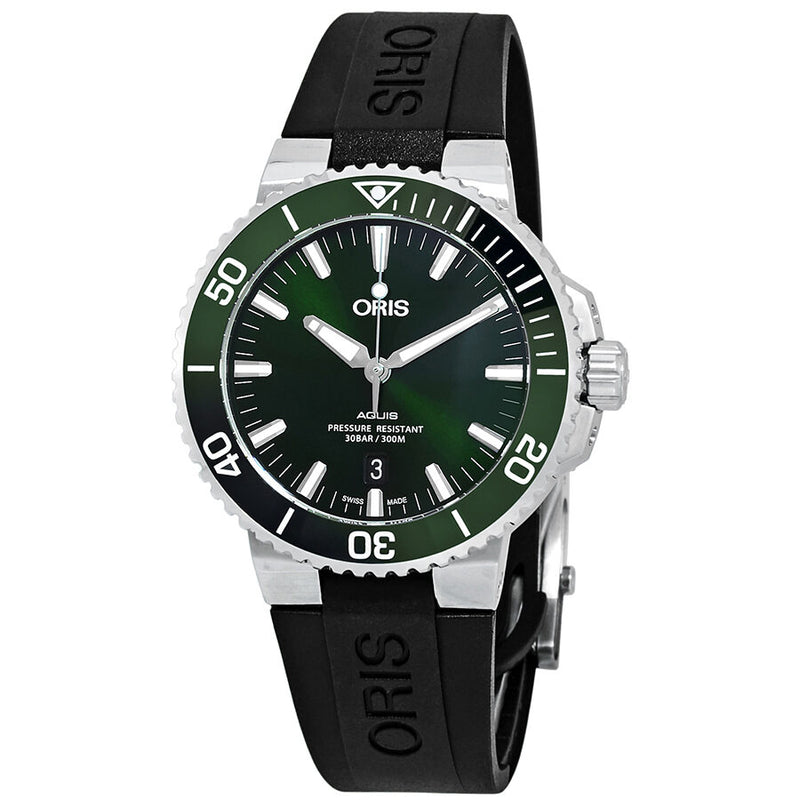 Oris Aquis Date Automatic Green Dial Men's Watch #01 733 7730 4157-07 4 24 64EB - Watches of America