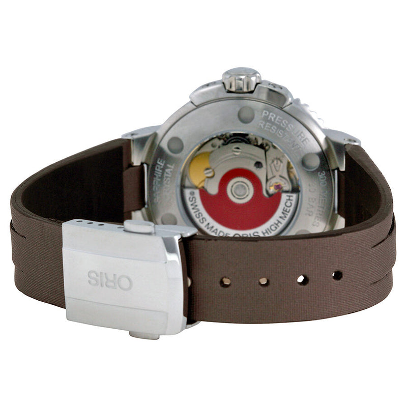 Oris Aquis Date Grey Dial  Black Rubber Watch #733-7652-4143LS - Watches of America #3