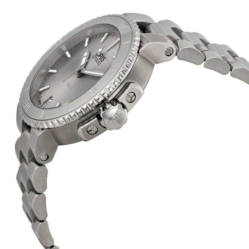 Oris Aquis Date Silver Dial Stainless Steel Ladies Watch #01 733 7652 4141-07 8 18 01P - Watches of America #2