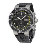 Oris Aquis Depth Gauge Chronograph Black Dial Men's Watch 774-7708-4154SET#01 774 7708 4154-07 4 26 34EB - Watches of America