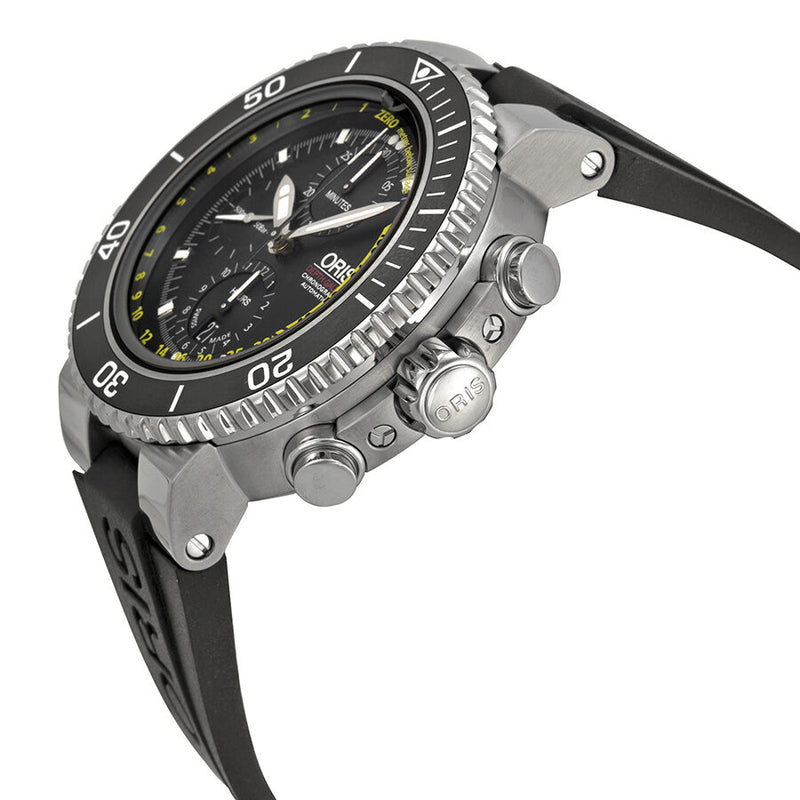 Oris Aquis Depth Gauge Chronograph Black Dial Men's Watch 774-7708-4154SET #01 774 7708 4154-07 4 26 34EB - Watches of America #2