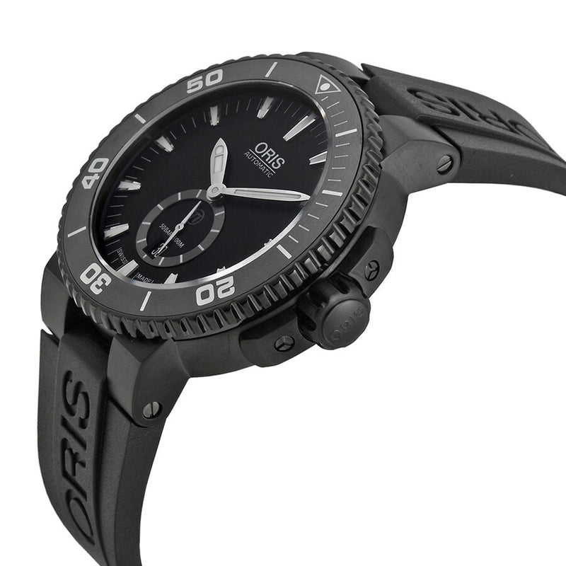 Oris Aquis Diver Automatic Black Dial Titanium Black Rubber Men's Watch #739-7674-7754RS - Watches of America #2