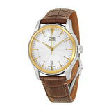Oris Artelier Automatic Silver Dial Brown Leather Men's Watch 733-7670-4351LS#01 733 7670 4351-07 1 21 73FC - Watches of America