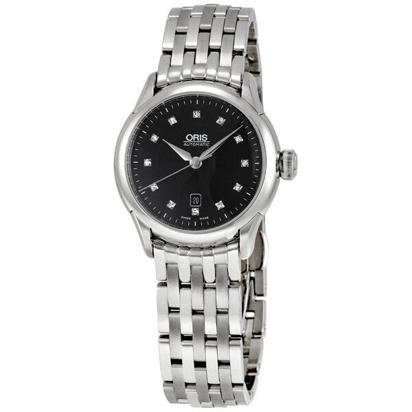 Oris Artelier Black Dial Diamond Ladies Watch 561-7604-4099MB#01 561 7604 4099 07 8 16 73 - Watches of America