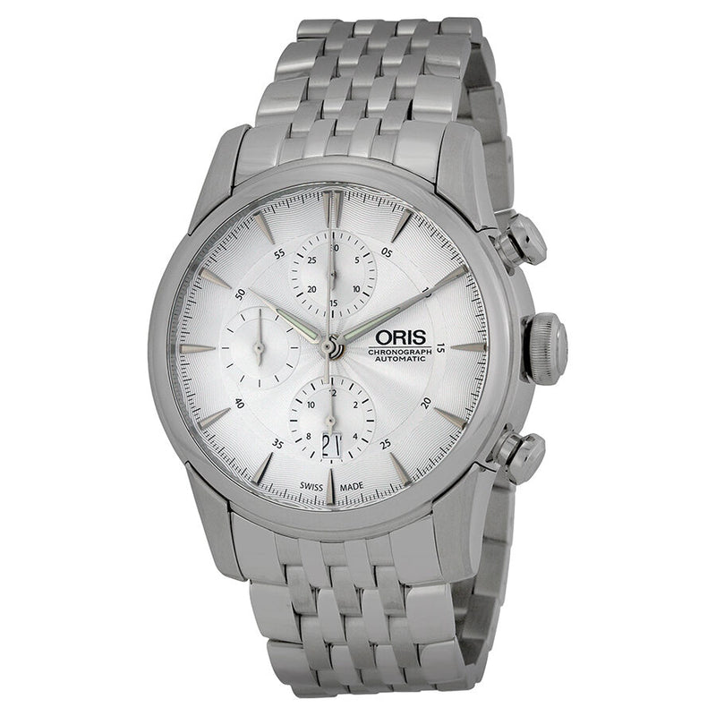 Oris Artelier Chronograph Silver Dial Stainless Steel Men's Watch #774-7686-4051MB - Watches of America