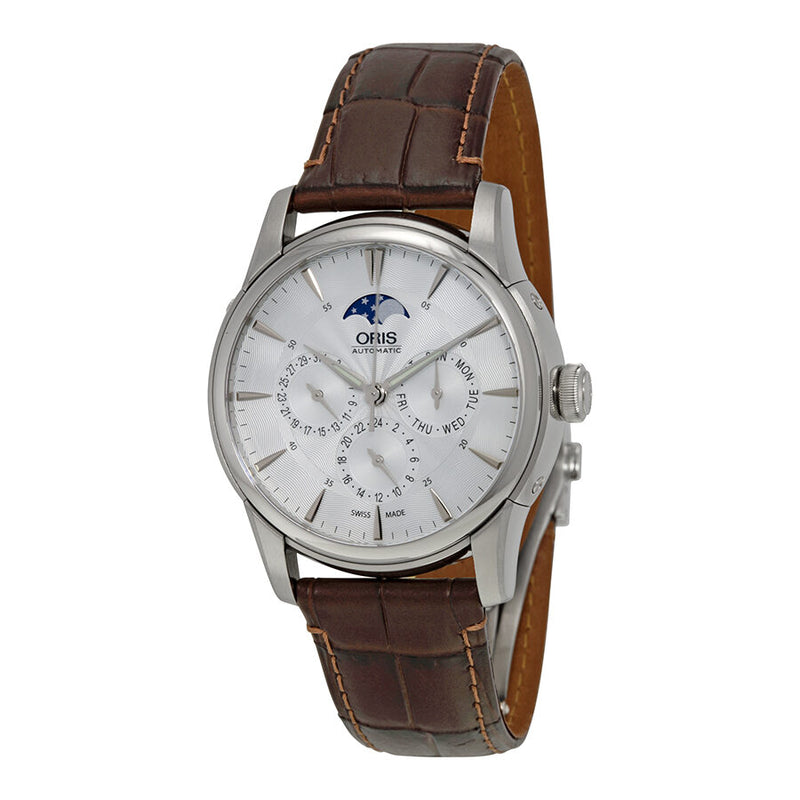 Oris Artelier Complication 2014 Silver Dial Dark Brown Leather Men's Watch 01 781 7703 4051-07 5 21 70FC#01 781 7703 4051-07 1 21 73FC - Watches of America