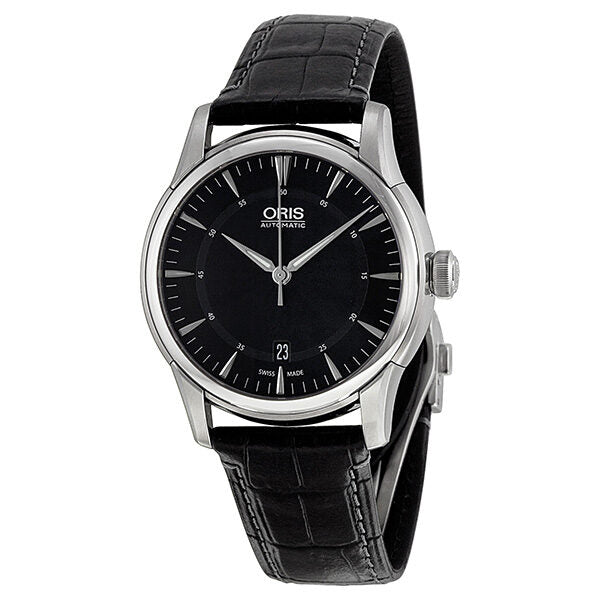Oris Artelier Date Automatic Black Dial Stainless Steel Men's Watch #733-7670-4054LS - Watches of America