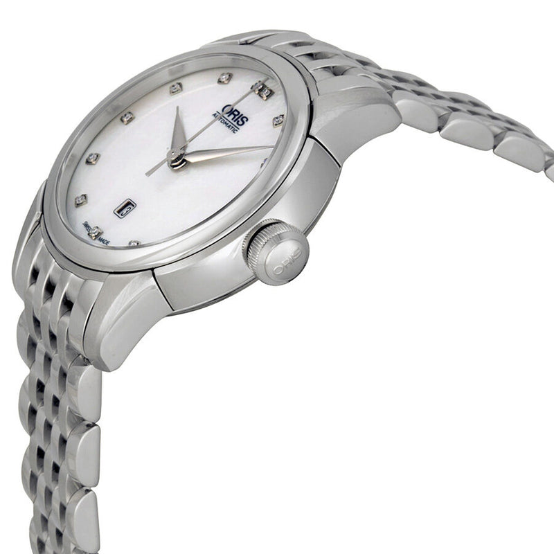 Oris Artelier Date Automatic Mother Of Pearl Diamond Dial Stainless Steel Ladies Watch #01 561 7687 4091-07 8 14 77 - Watches of America #2