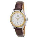 Oris Artelier Date Automatic Silver Dial Brown Leather Ladies Watch #01 561 7687 4351-07 5 14 70FC - Watches of America