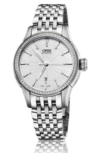 Oris Artelier Date Silver Dial Stainless Steel Ladies Watch #01 561 7687 4951-07 8 14 77 - Watches of America