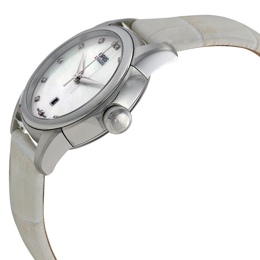 Oris Artelier Date Automatic White Mother Of Pearl Diamond Dial