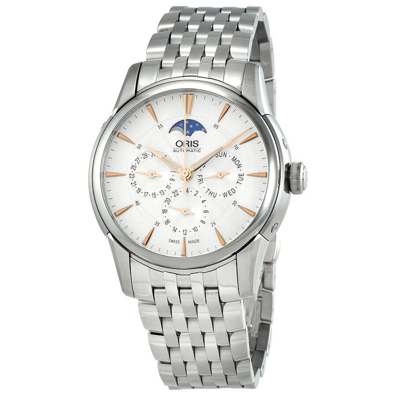 Oris Artelier Automatic Multi-Function Silver Dial Men's Watch 582-7689-4021MB#01 582 7689 4021-07 8 21 77 - Watches of America