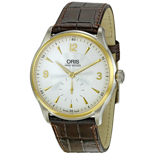 Oris Artelier Silver Guilloche Dial Reloj mec nico para hombre 396