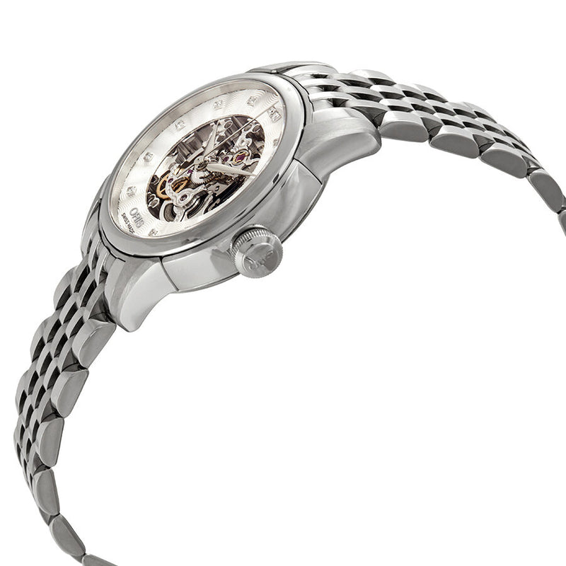 Oris Artelier Silver Skeleton Dial Stainless Steel Ladies Watch #01 560 7687 4019-07 8 14 77 - Watches of America #2