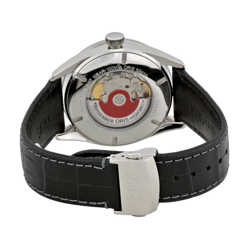 Oris Artix Date Automatic Black Dial Black Leather Men's Watch #733-7642-4034LS - Watches of America #3