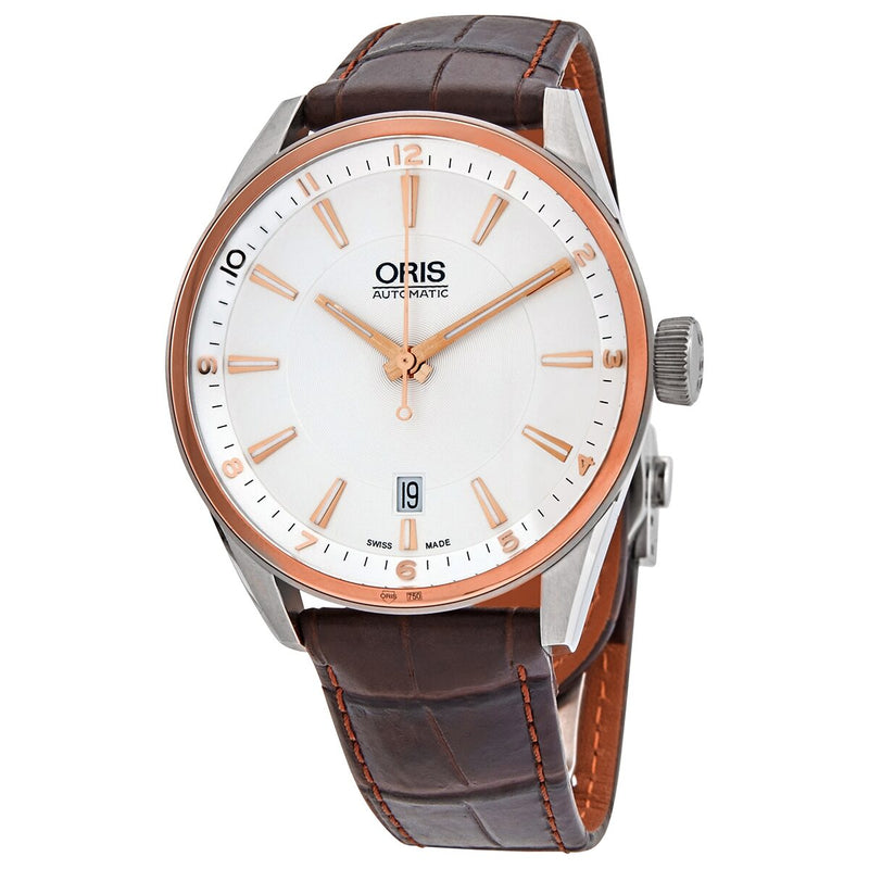 Oris Artix Date Automatic Silver Dial Men's Watch #01 733 7713 6331-07 5 19 80FC - Watches of America