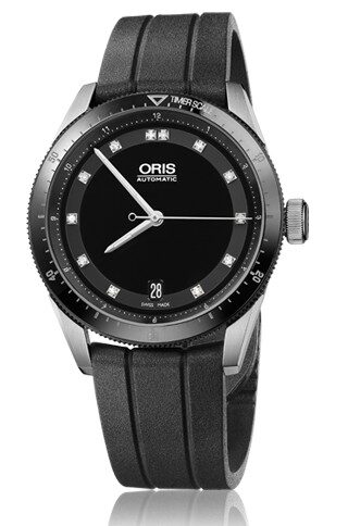 Oris Artix GT Date Diamonds Black Rubber Unisex Watch #01 733 7671 4494-07 4 18 20FC - Watches of America