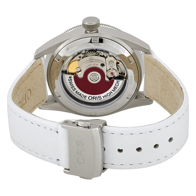 Oris Artix GT Date Diamonds White Dial White Leather Ladies Watch #01 733 7671 4191-07 5 18 40FC - Watches of America #3