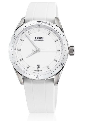 Oris Artix GT Date White Dial White Rubber Ladies Watch #01 733 7671 4156-07 4 18 30FC - Watches of America