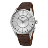 Oris Artix Pointer Moon Silver Dial Brown Leather Men's Watch 76176914051LS#01 761 7691 4051-07 5 21 80FC - Watches of America