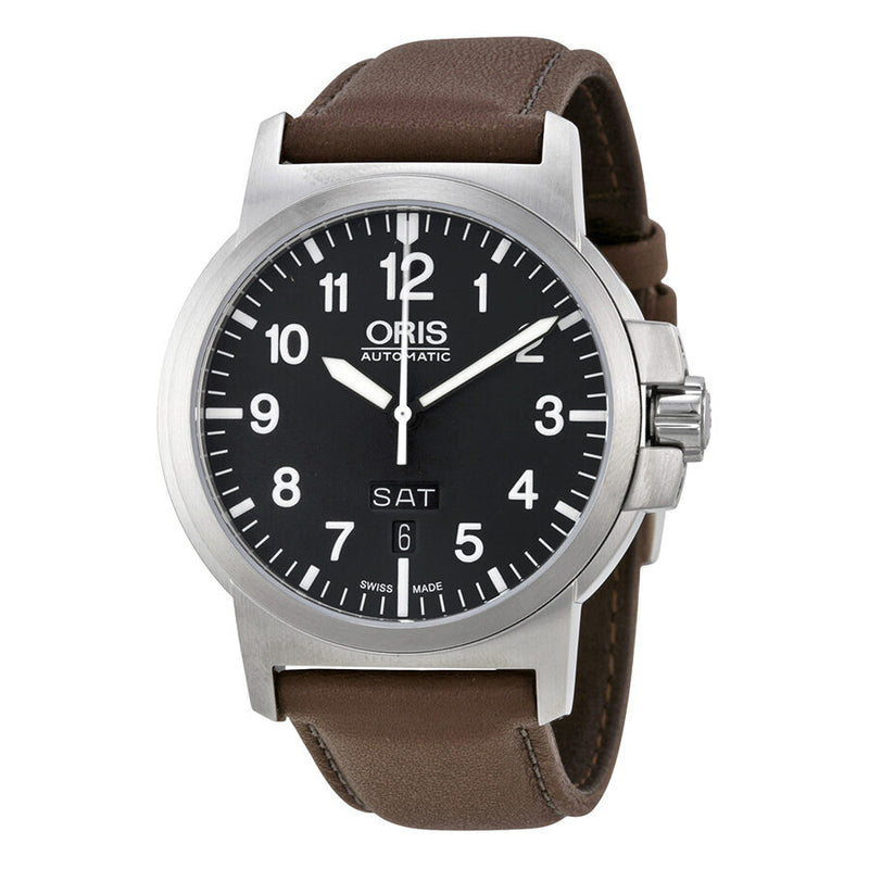 Oris BC 3 Black Dial Brown Leather Men's Watch 735-7641-4164LS#01 735 7641 4164-07 5 22 55 - Watches of America