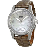 ORis Big Crown Mother of Pearl Diamond Ladies Automatic Watch 733-7649-4966TPLS#01 733 7649 4966-07 - Watches of America