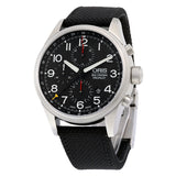 Oris Big Crown ProPilot Chronograph GMT Black Dial Black Fabric Men's Watch 677-7699-4164BKFS#01 677 7699 4164-07 5 22 15FC - Watches of America
