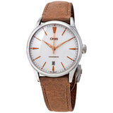 Oris Chronometer Silver Dial Men's Leather Watch #01 737 7721 4031-07 5 21 33FC - Watches of America