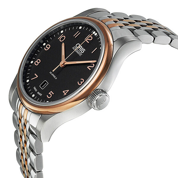 Oris Classic Date Automatic Black Dial Rose Gold and Steel Men's Watch #01 733 7594 4394-07 8 20 63 - Watches of America #2