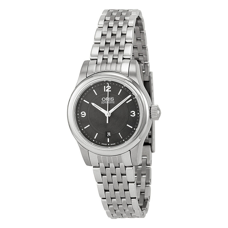 Oris Classic Date Black Dial Stainless Steel Ladies Watch #01 561 7650 4034-07 8 14 61 - Watches of America