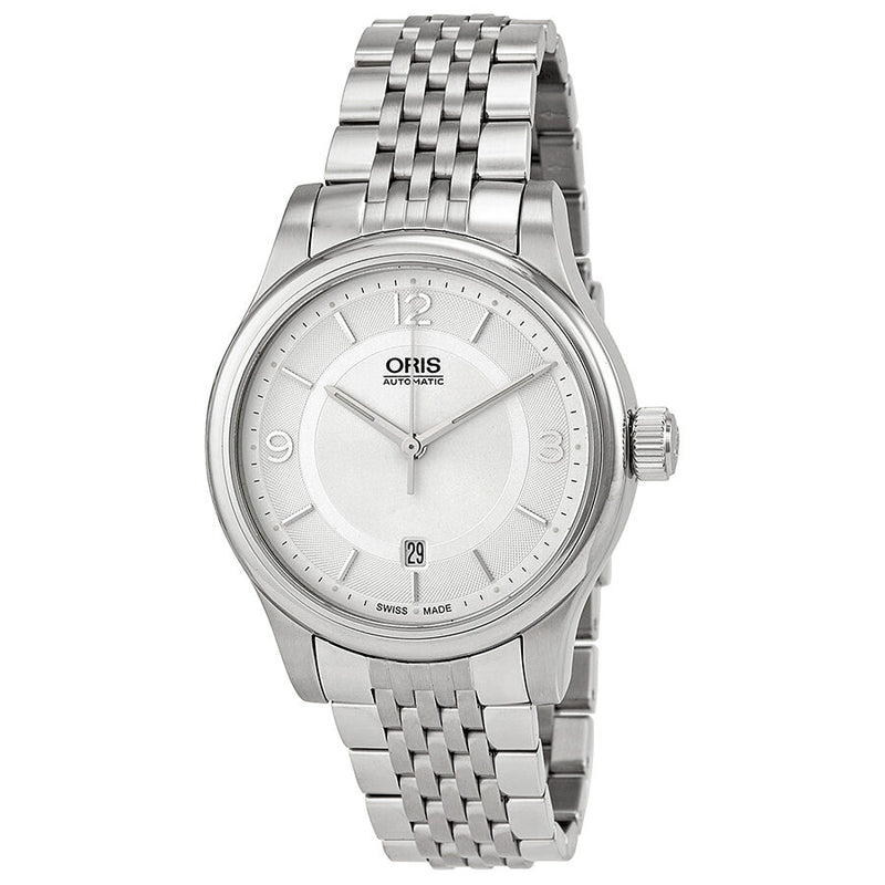 Oris Classic Date Silver Dial Stainless Steel Men's Watch 733-7594-4031MB#01 733 7594 4031-07 8 20 61 - Watches of America