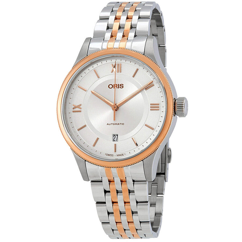 Oris Classic Reloj autom tico para hombre con esfera plateada 01