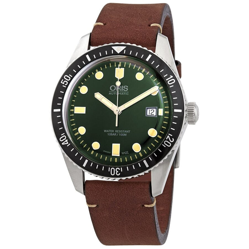 Oris Divers Automatic Green Dial Men's Watch #01 733 7720 4057-07 5 21 45 - Watches of America