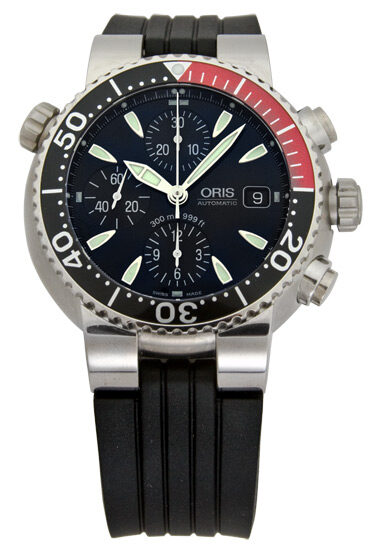 Oris Divers Titanium Chronograph Automatic Coke Bezel Men's Watch #674-7542-7154RS - Watches of America