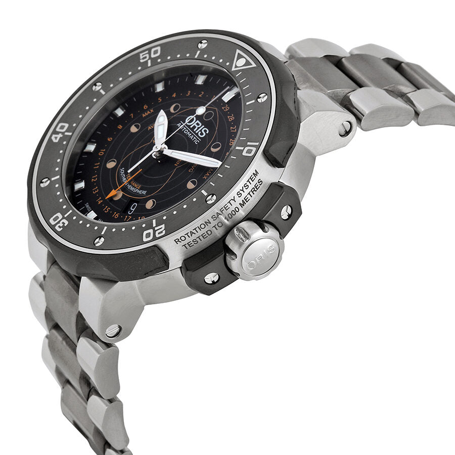 Oris ProDiver Pointer Moon Black Dial Titanio Reloj para hombre 01