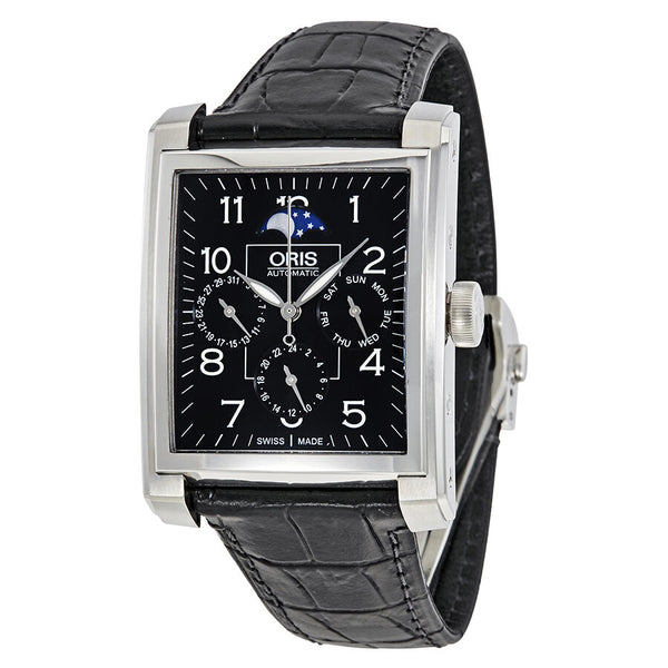 ORIS Rectangular コンプリケーション 自動巻き 紺＆黒ベルト2本 ORIS Rectangular コンプリケーション 自動巻き 紺＆黒ベルト2本