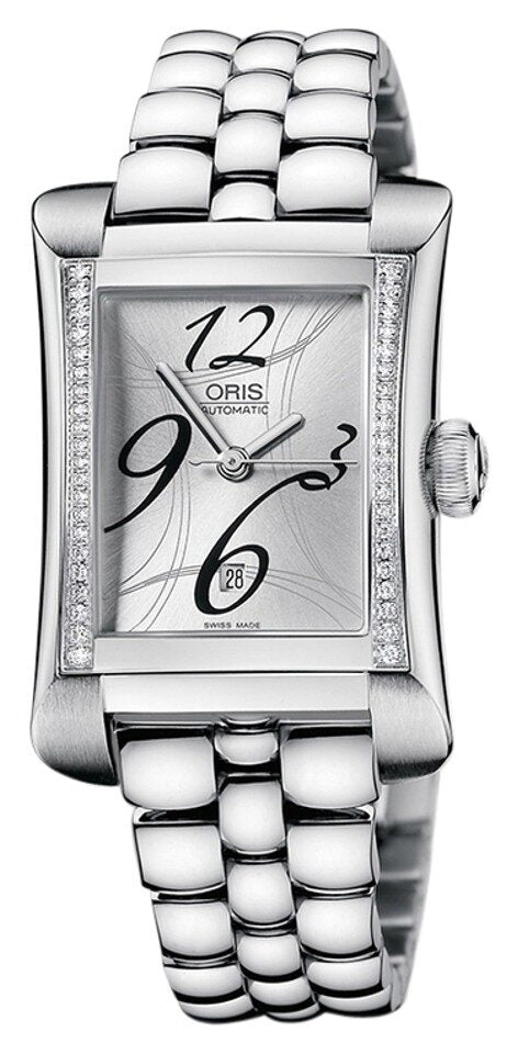 Oris Rectangular Date Automatic Ladies Watch #01 561 7621 4961-07 8 16 75 - Watches of America