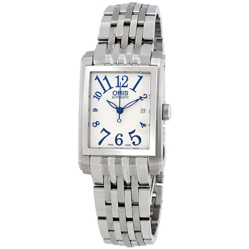 Oris Rectangular Date Automatic Silver Dial Ladies Watch 561-7656-4061MB#01 561 7656 4061 07 8 17 82 - Watches of America