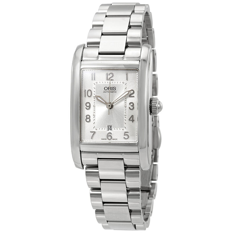 Oris Rectangular Automatic Silver Dial Ladies Watch #01 561 7692 4061-07 8 18 20 - Watches of America