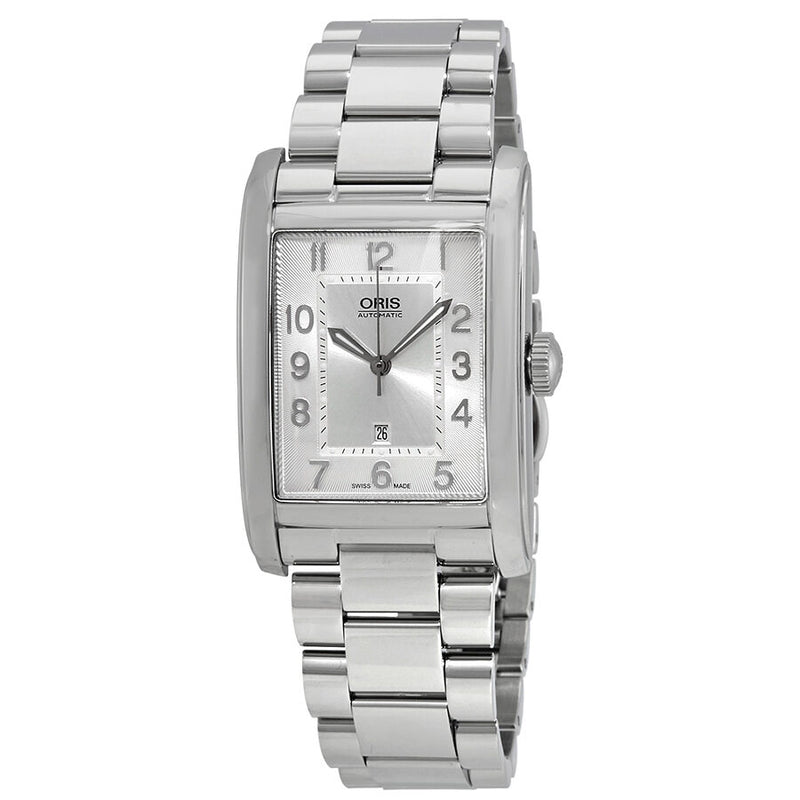 Oris Rectangular Silver Dial Stainless Steel Men's Watch 561-7693-4061MB#01 561 7693 4061-07 8 22 20 - Watches of America