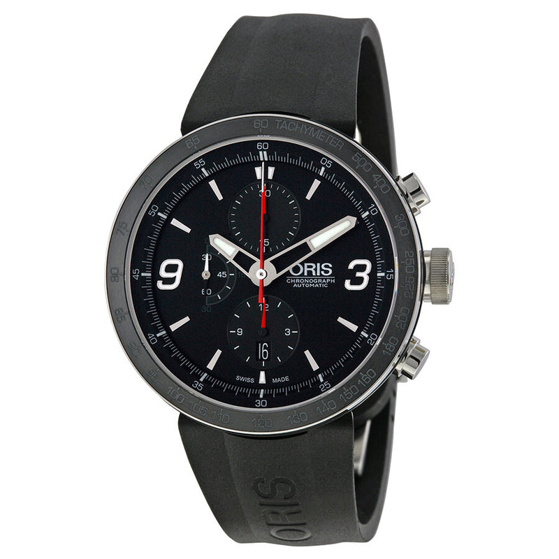 Oris TT1 Automatic Chronograph Black Rubber Strap Men's Watch 674-7659-4174RS#01 674 7659 4174 07 4 25 06 - Watches of America