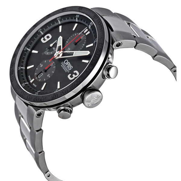 Oris TT1 Chrono Black Dial Automatic Chronograph Stainless Steel Men's Watch #01 674 7659 4174 07 8 25 10 - Watches of America #2