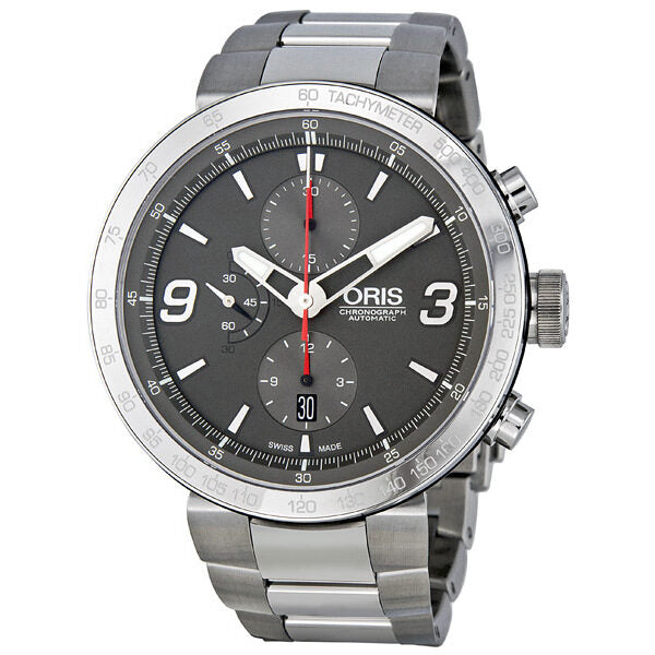 Oris TT1 Chronograph Grey Dial  Stainless Steel Men's Watch 674-7659-4163MB#01 674 7659 4163 07 8 25 10 - Watches of America