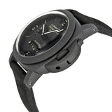 Panerai Luminor 1950 10 Days Black Dial Black Leather Men's Watch #PAM00335 - Watches of America #2