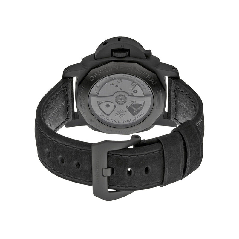 Panerai Luminor 1950 10 Days Black Dial Black Leather Men's Watch #PAM00335 - Watches of America #3