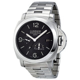 Panerai Luminor 1950 3 Days Black Dial GMT Automatic Stainless Steel Men's Watch #PAM00347 - Watches of America